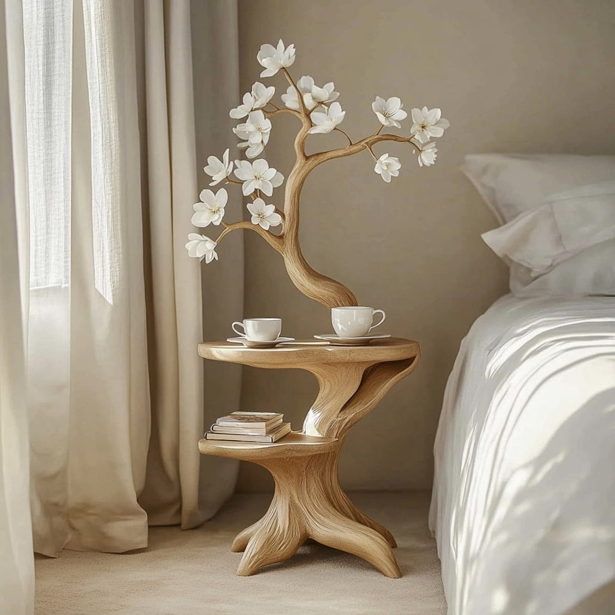 Flower Solid Nightstand