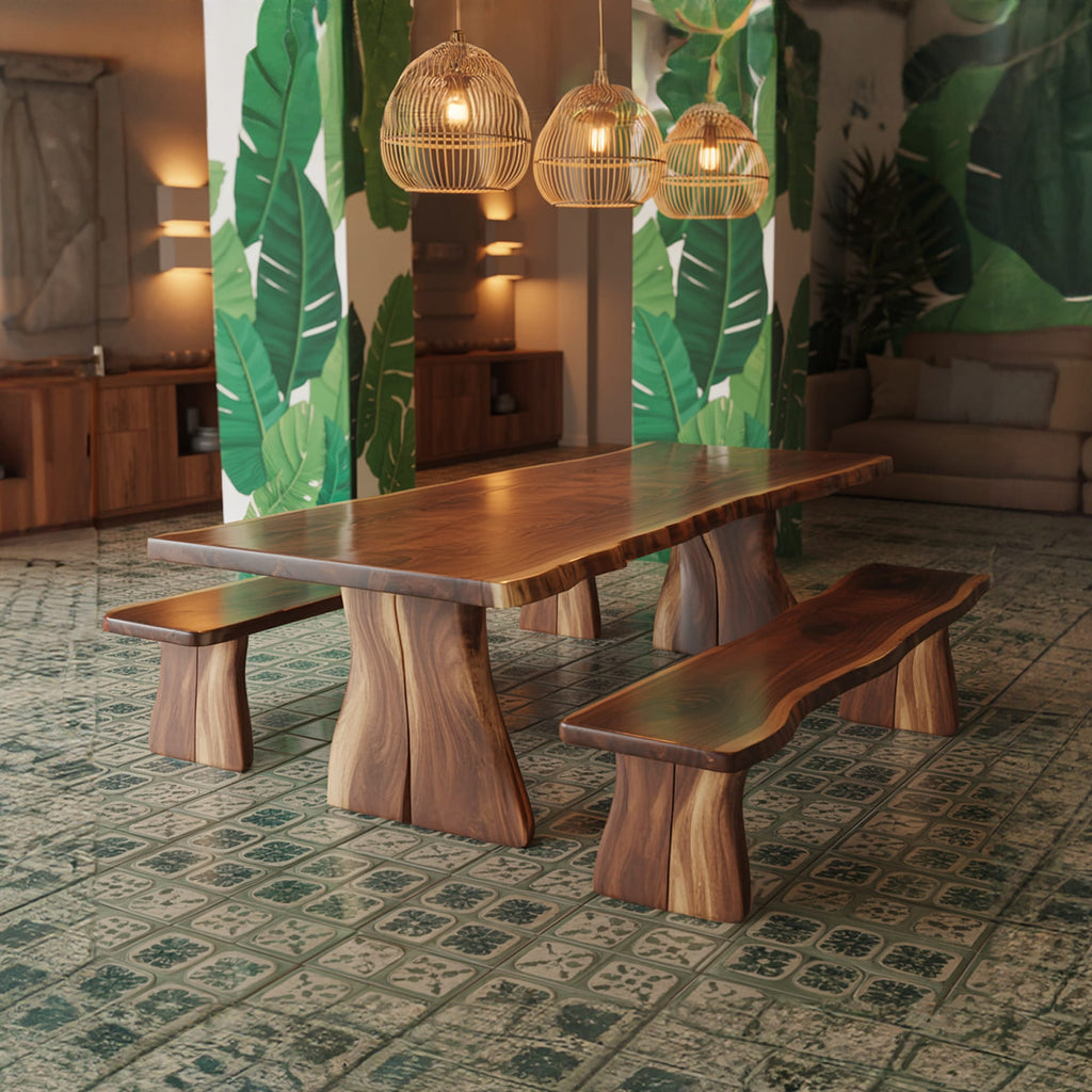 Live Edge Finish Dining Table