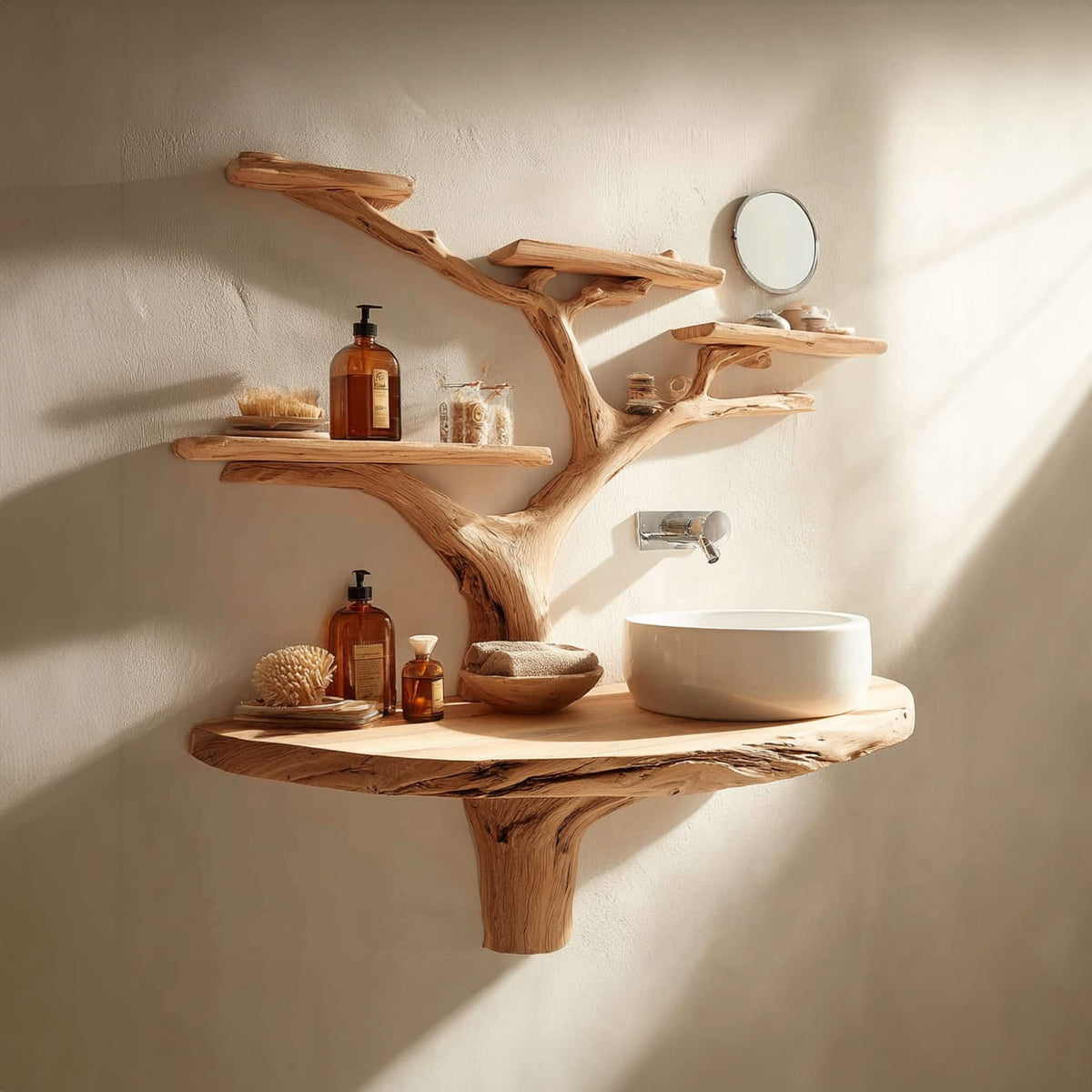 Live Edge Pedestal Vanity