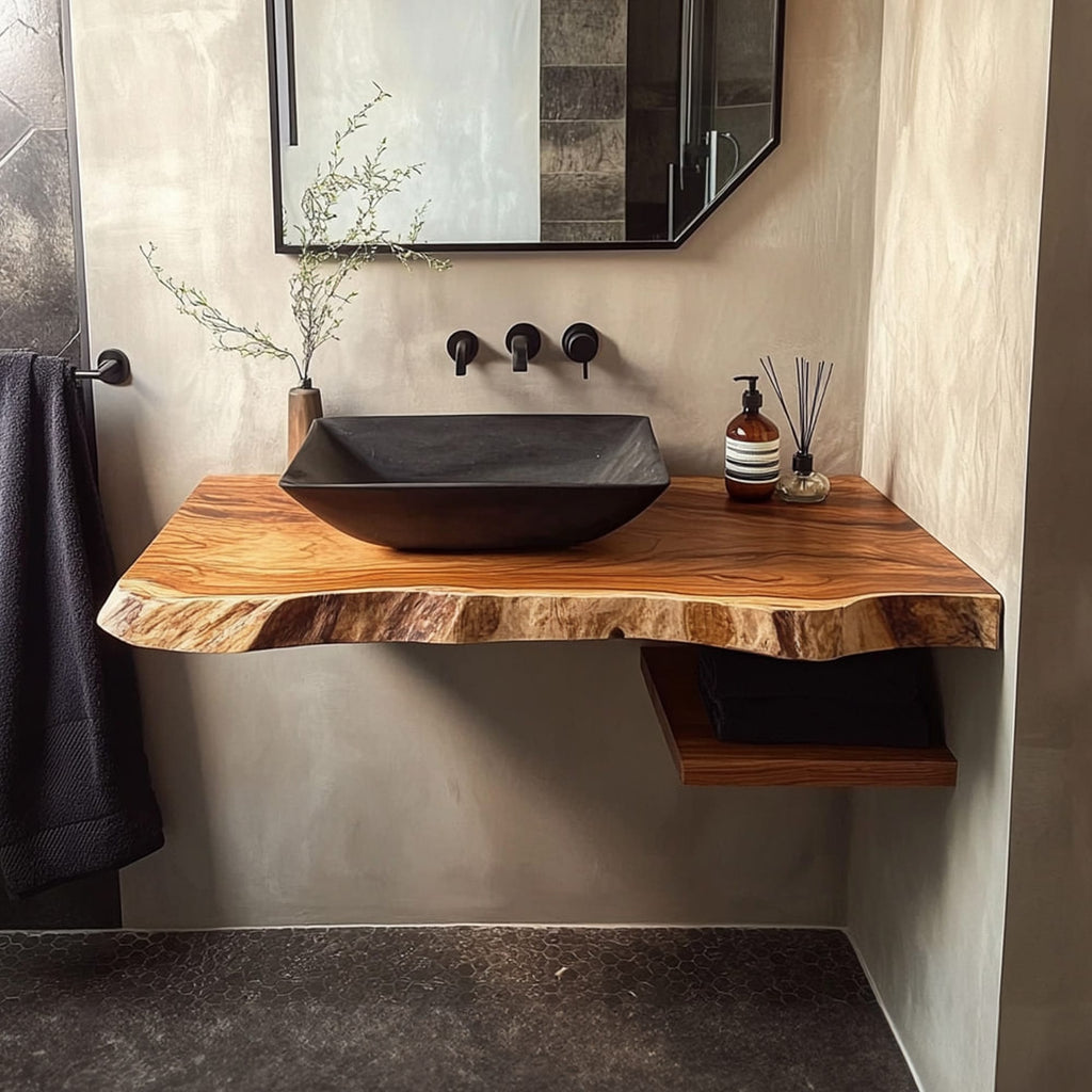 Mid Century Floating Mounted Vanity