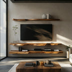 Live Edge Floating Mounted Wall Shelf