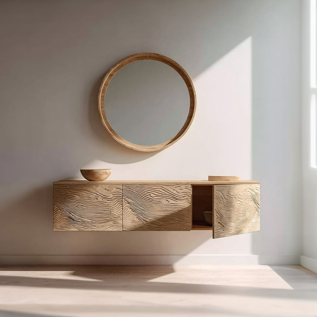 Mid Century Floating Console Vanity