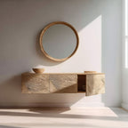 Mid Century Floating Console Vanity