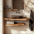 Rustic Bathroom Vanity Shelf Bathroom Wall Display, solid wood, built to order