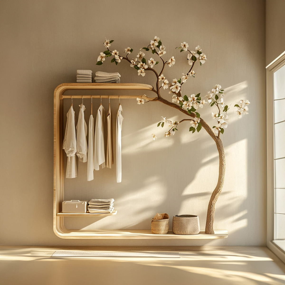 Minimal Garment Storage Cabinet