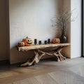 Sculptural Live Edge Foyer Console Table