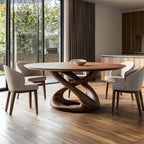 Round Sculptural Dining Table