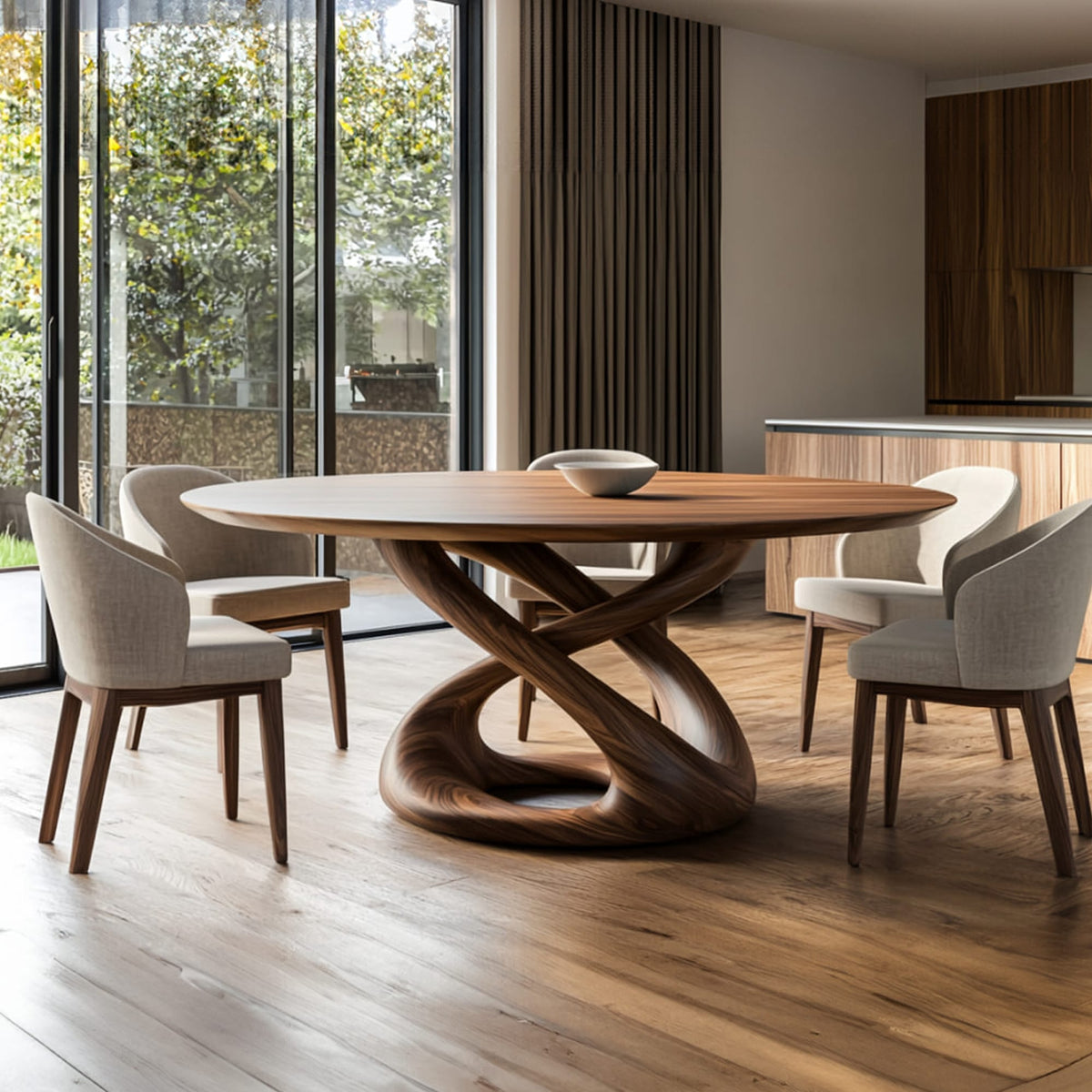 Round Sculptural Dining Table