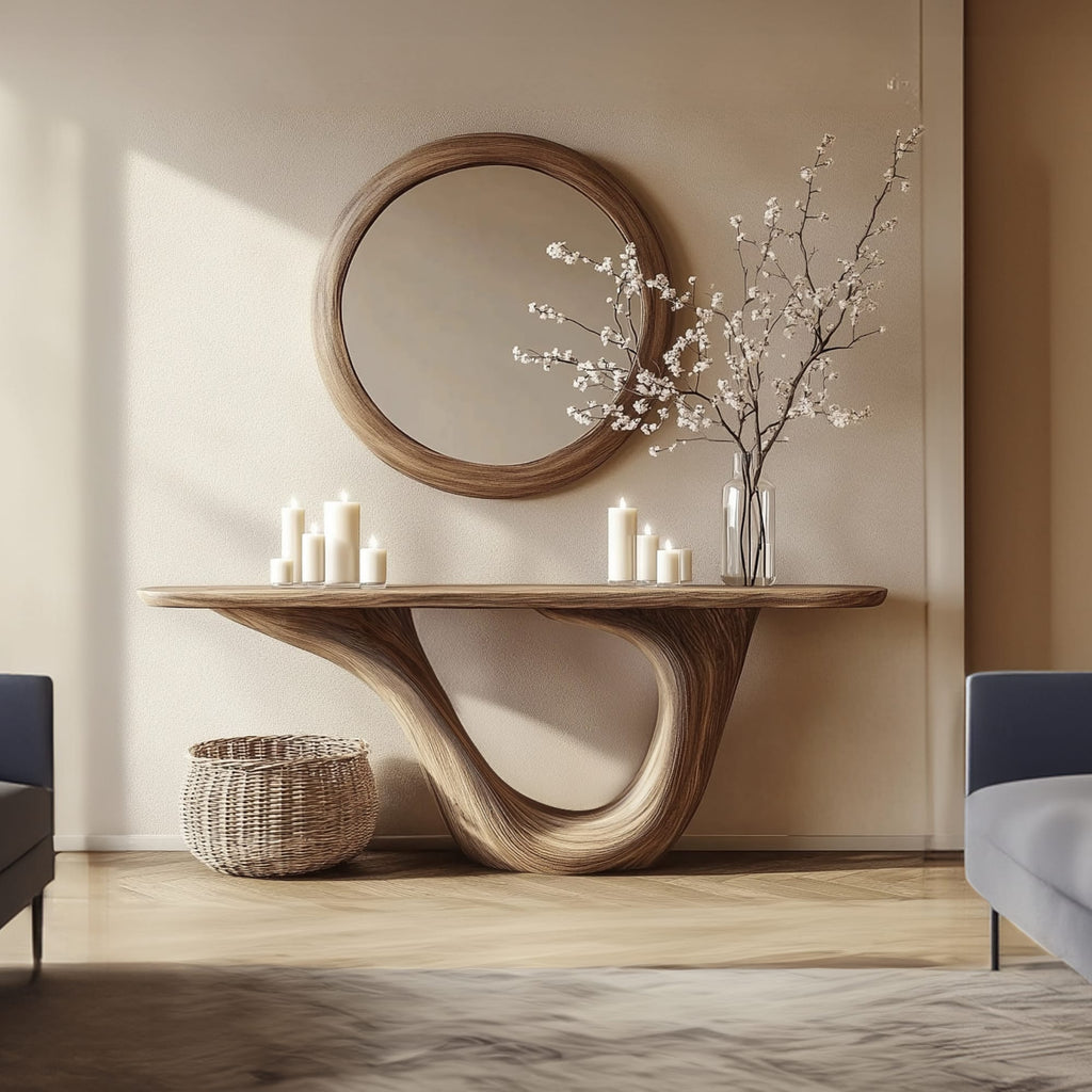 Mid Century Arched Console Table