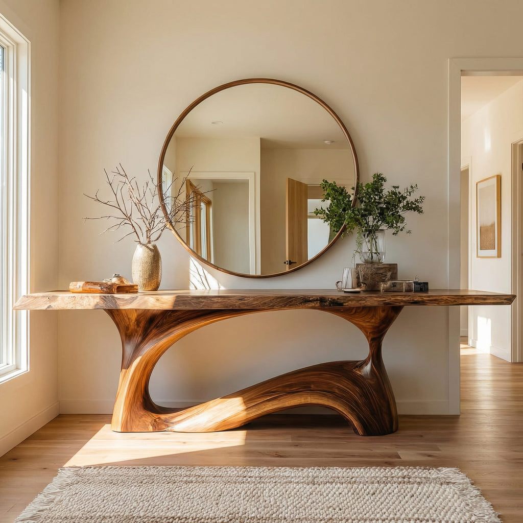 Live Edge Back Console Table