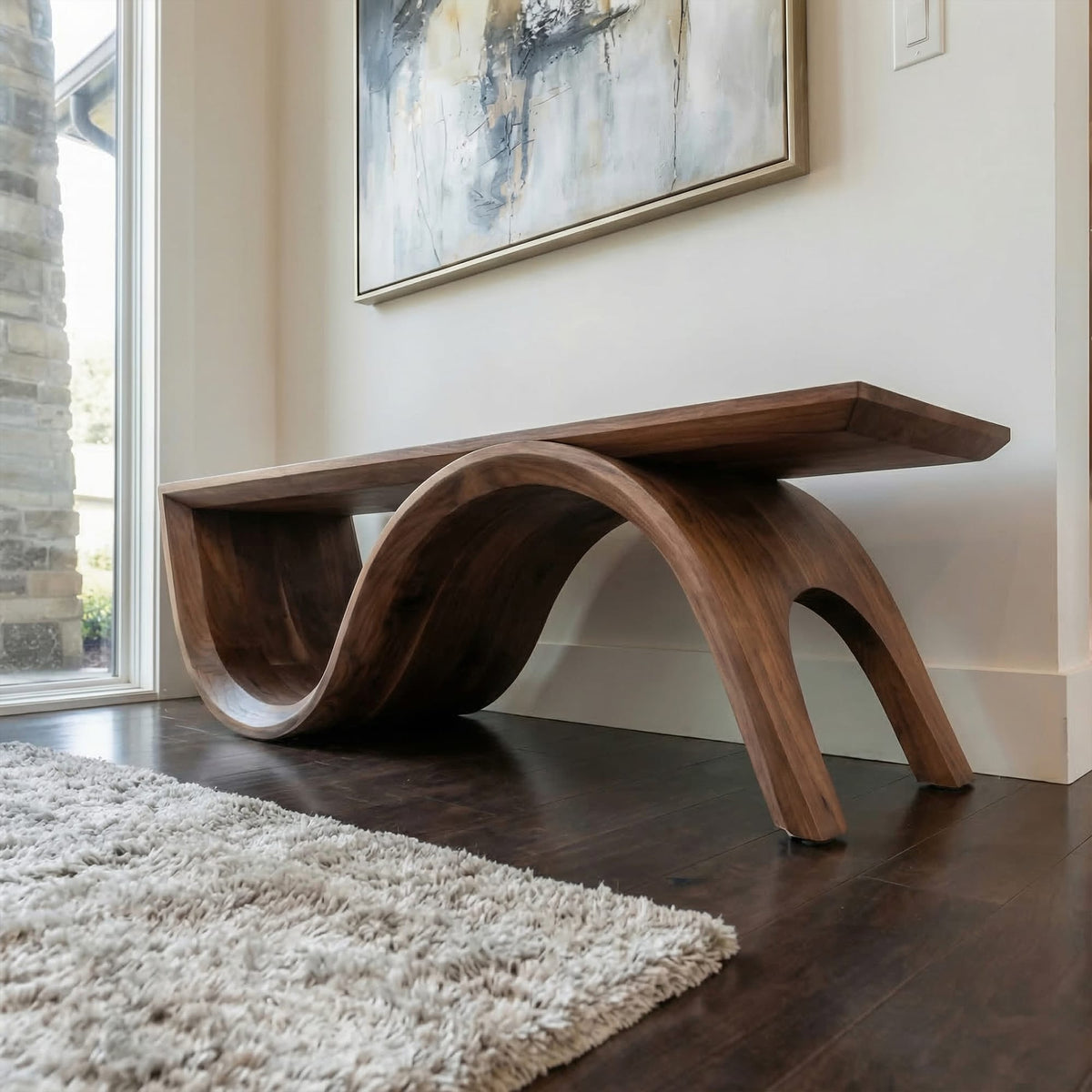 Mid Century Curved Headboard