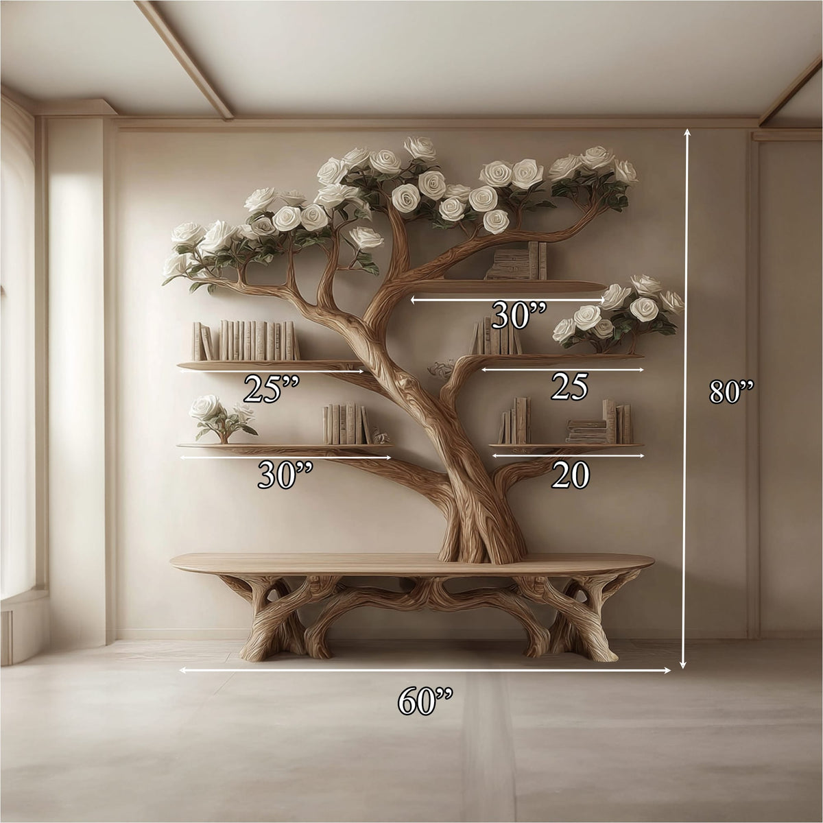 Bench Tree Bookshelf