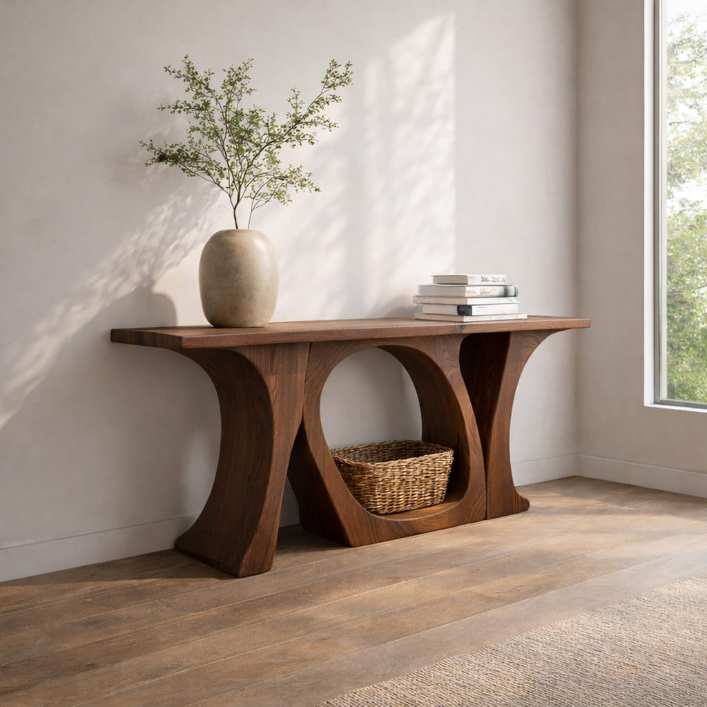 Organic Sculptural Hallway Console Table