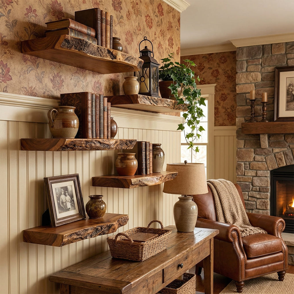 Floating Vintage Wall Shelf