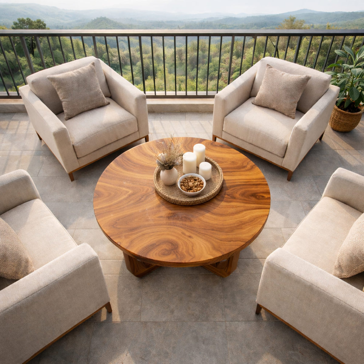 Contemporary Solid Coffee Table