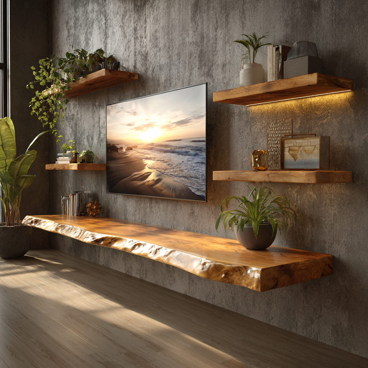 Floating Entertainment Wall Shelf