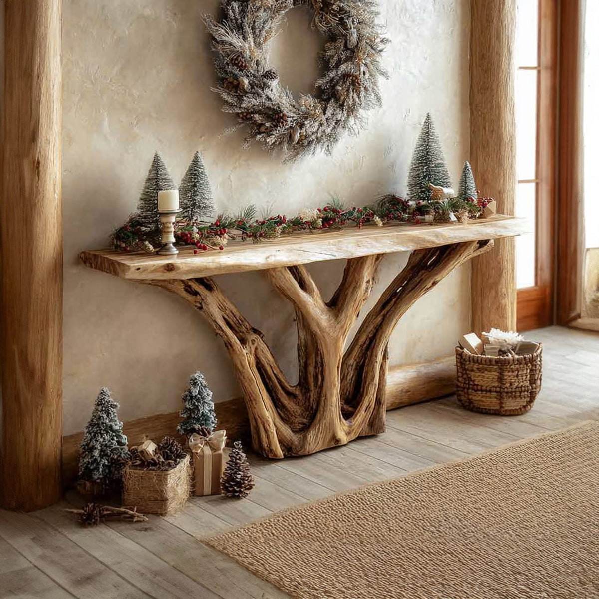 Solid Entry Console Table