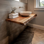 Mid Century Washroom Floating Shelf