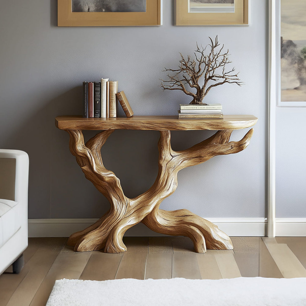 Live Edge Branch Console Table