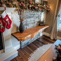 Live Edge Fireplace Floating Shelf