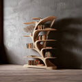 Midcentury Tree Bookshelf Bedroom Reading, solid wood, built to order