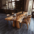 Mid Century Handcrafted Dining Table Kitchen, solid wood, built to order