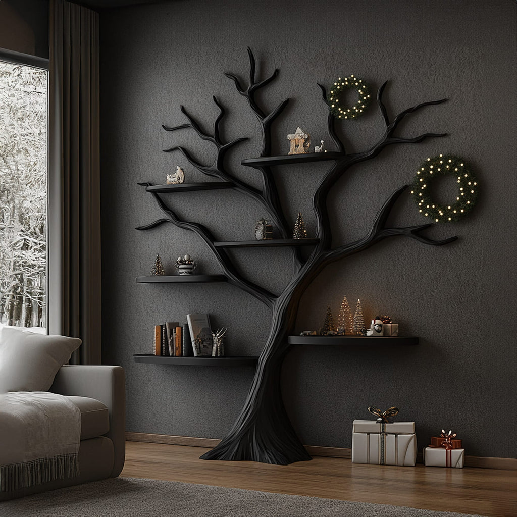 Dark Storage Tree Bookshelf