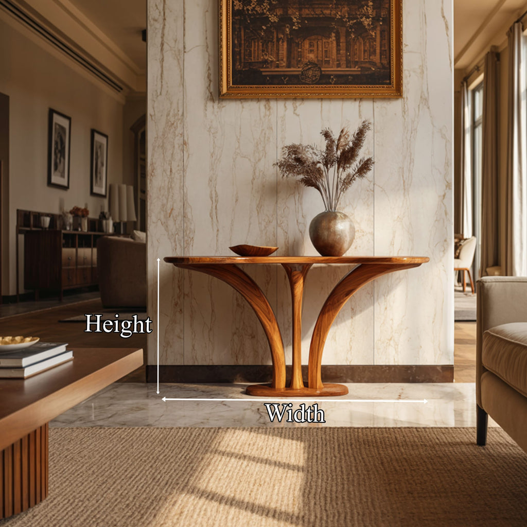 Mid Century Classic Console Table Living Room and Dining Room, solid wood, built to order