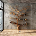 Solid Creative Floating Tree Bookshelf