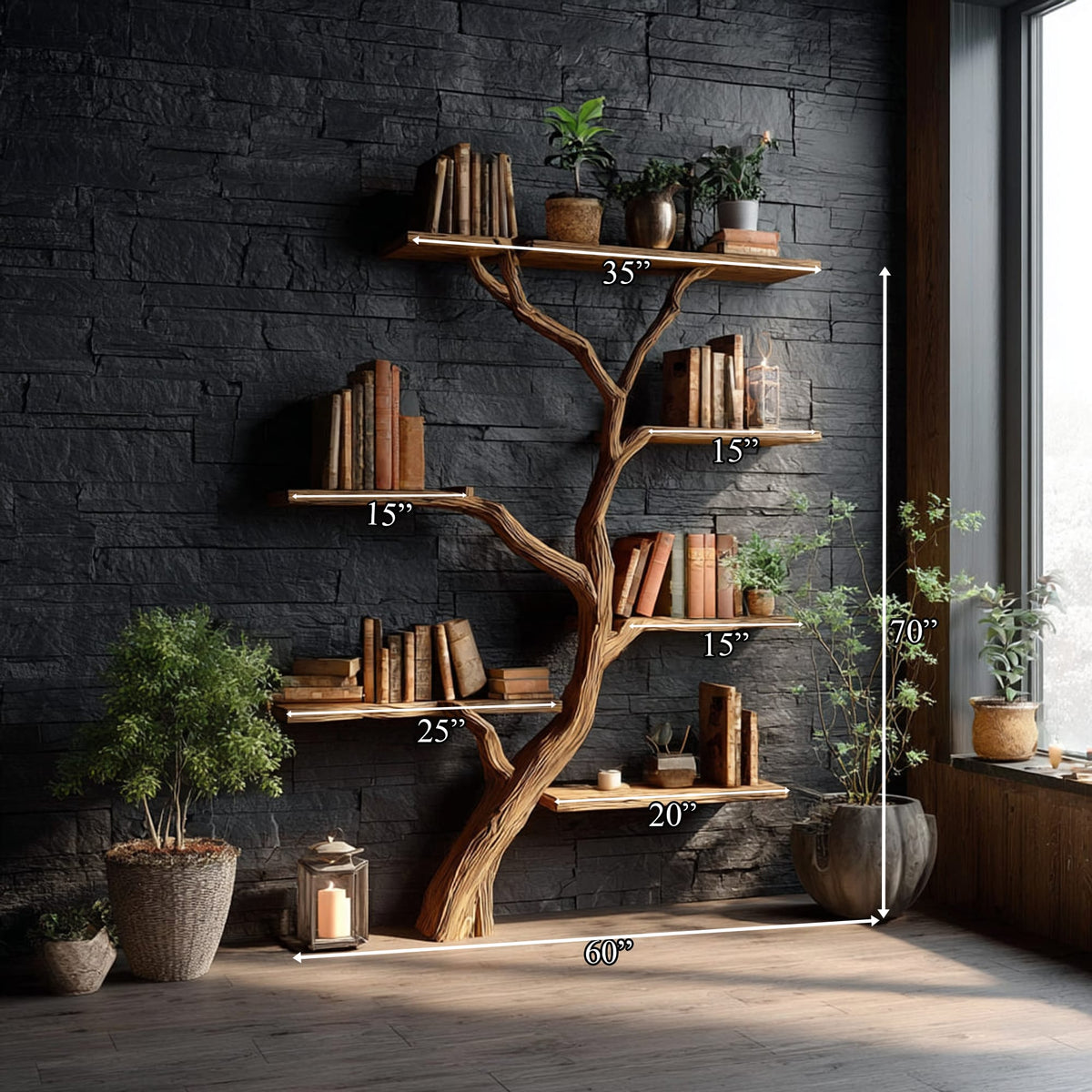 Creative Floating Tree Bookshelf