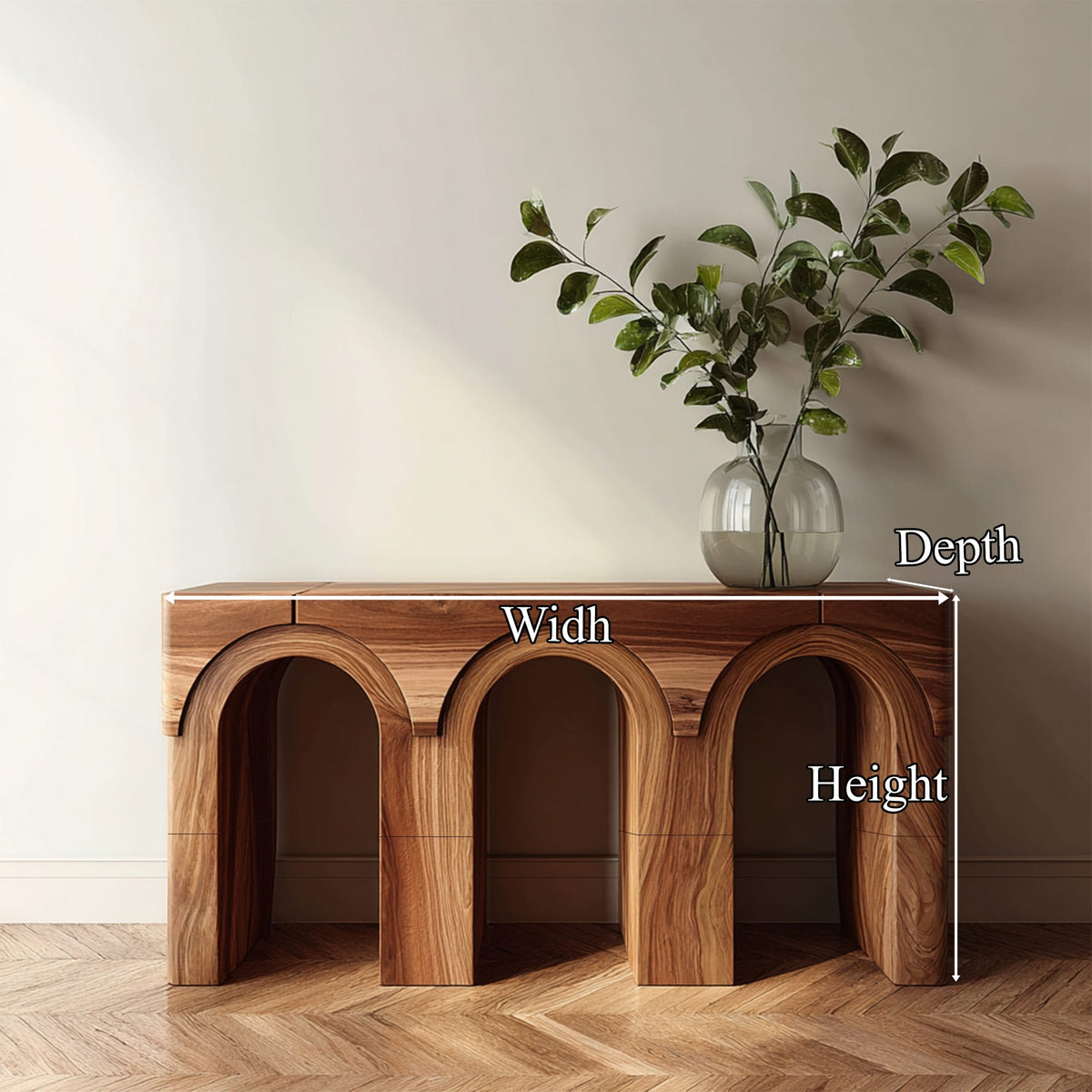Mid Century Modern Compact Console Table