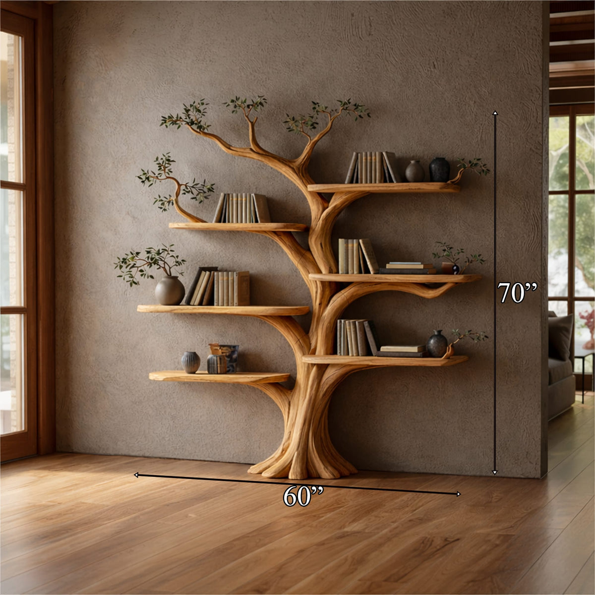 Floating Mounted Modern Bookshelf