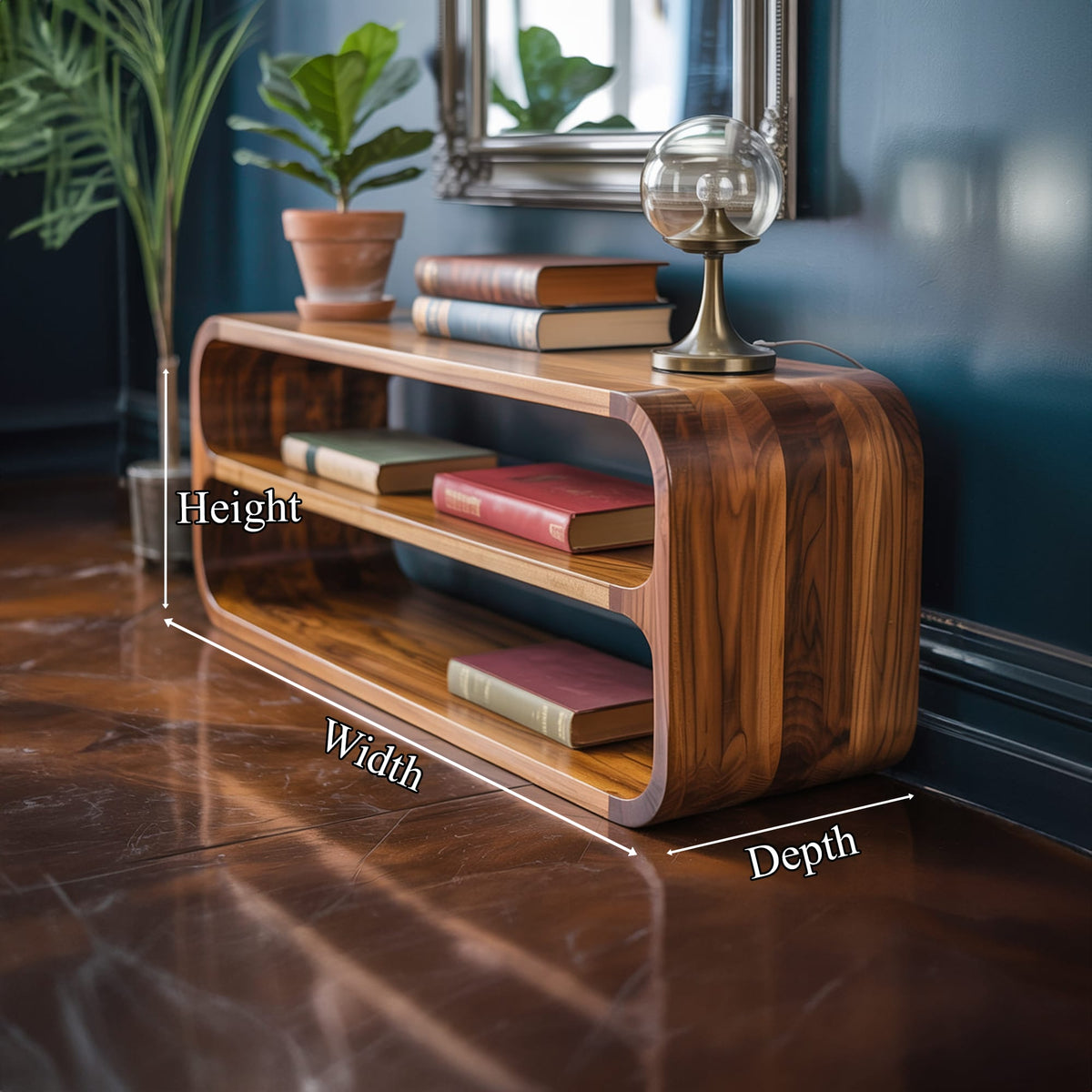 Mid Century Curved Sideboard