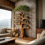Freestanding Storage Tree Bookshelf