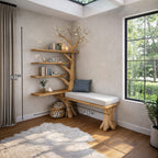 Artistic Integrated Tree Bookshelf