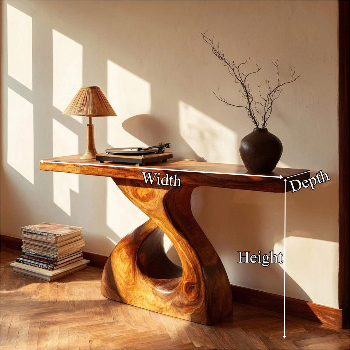 Solid Root Console Table