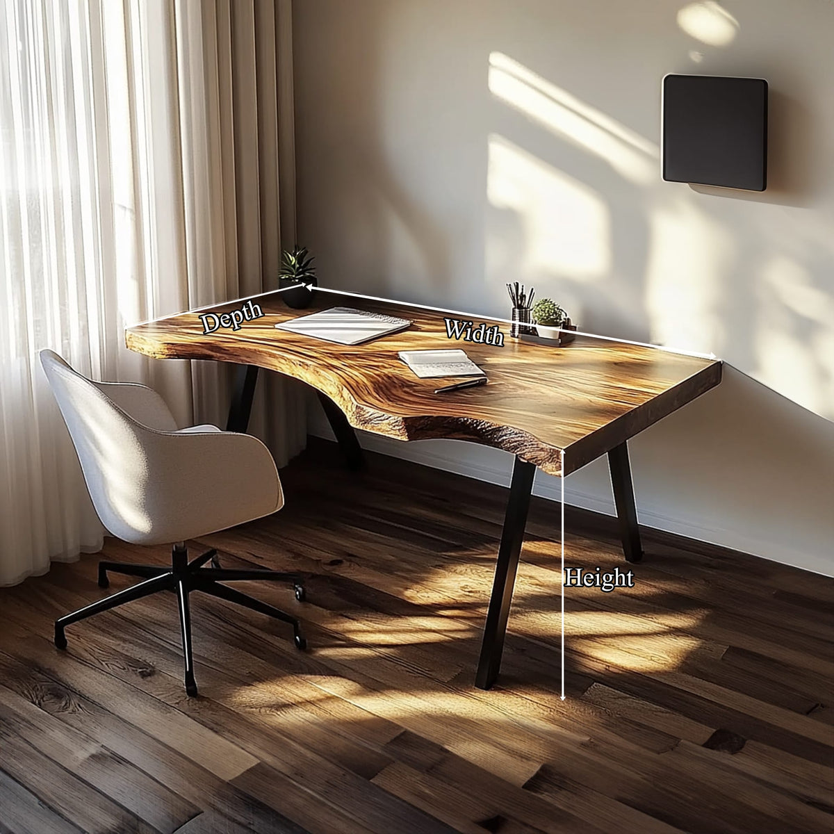 Live Edge Modern Work Desk