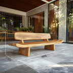 Handcrafted Organic Live Edge Bench, solid wood, built to order