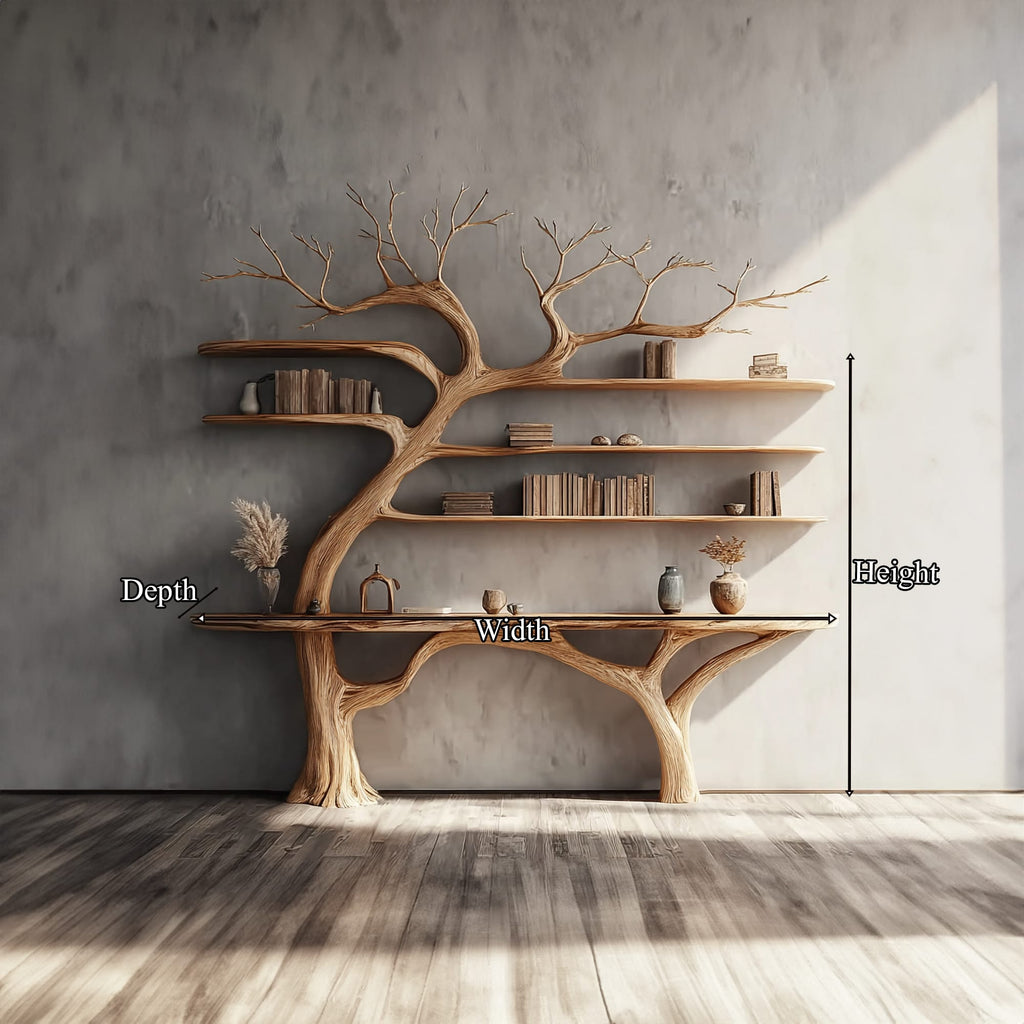 Solid Tree Console Table
