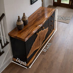 Live Edge Solid Storage Cabinet
