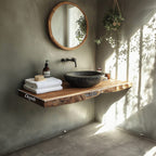 Rustic Compact Vanity Bathroom, solid wood, built to order
