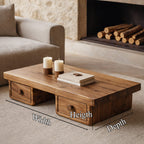 Compact Storage Solid Coffee Table Cozy Living Room Interior, solid wood, built to order