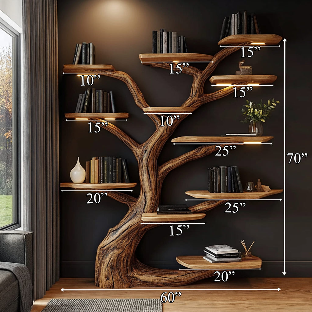 Tree-shaped Solid Bookshelf