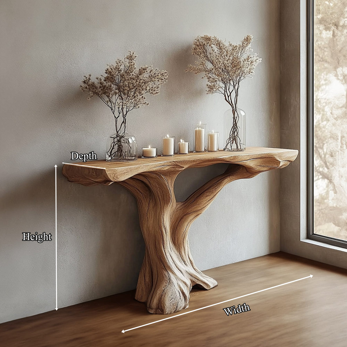 Solid Credenza Console Table