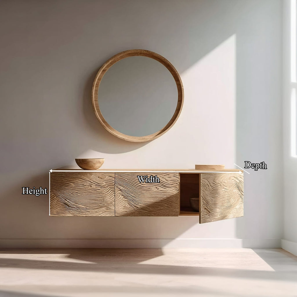 Mid Century Floating Console Vanity