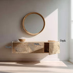Mid Century Floating Console Vanity