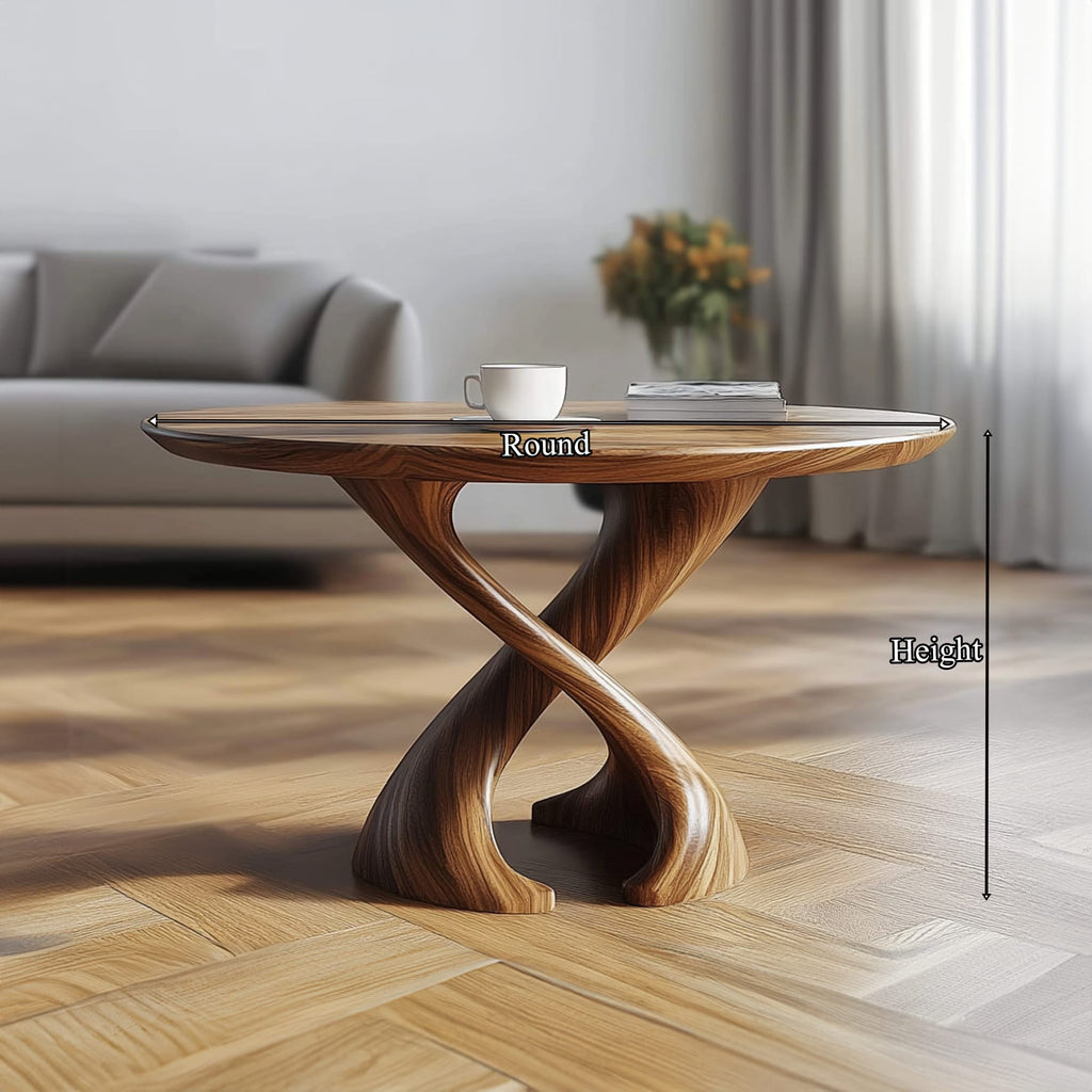 Mid Century Twist Sculptural Coffee Table