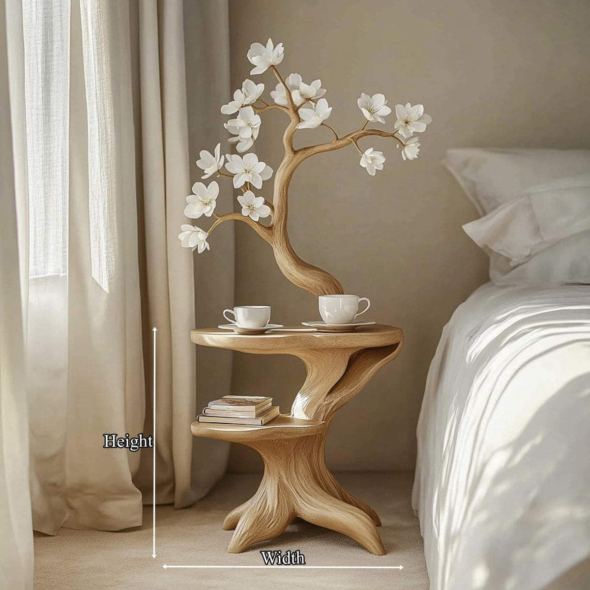 Flower Solid Nightstand