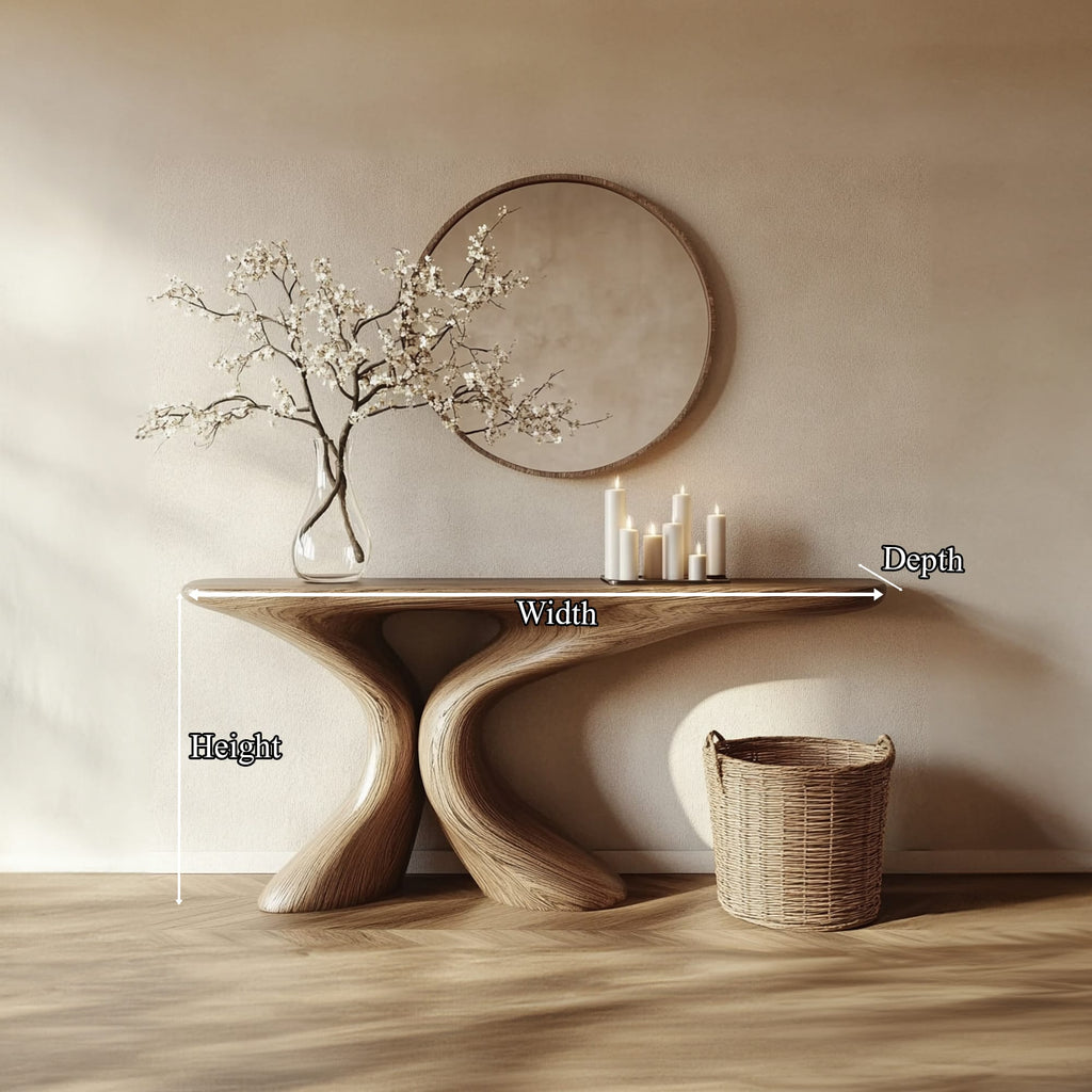 Sculptural Welcome Console Table