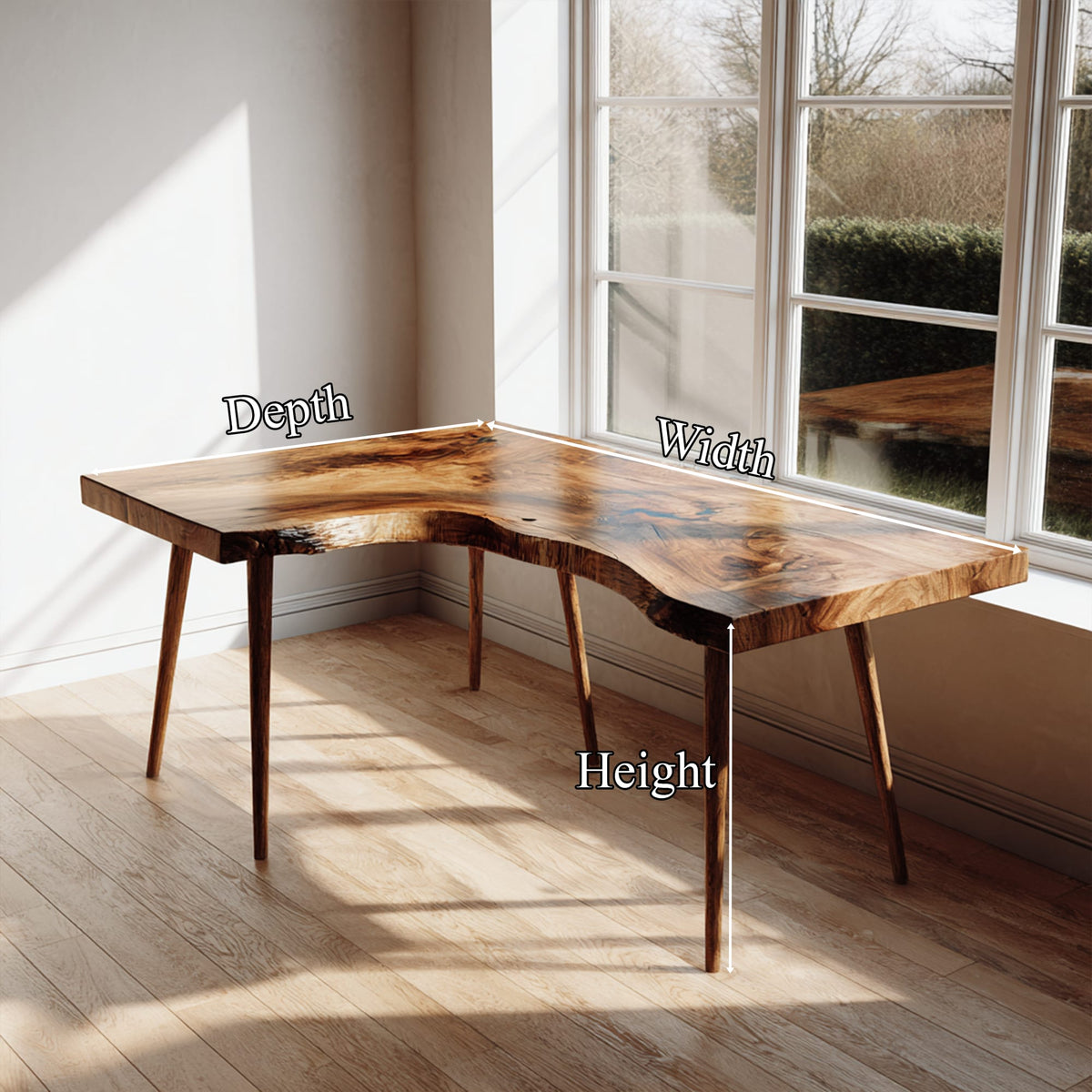 Organic L-shaped Desk